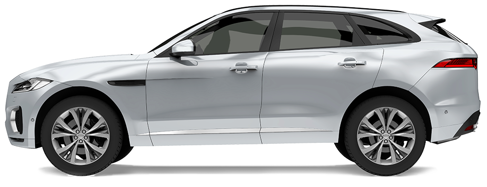 Ein Automodel in silber von der Seite.